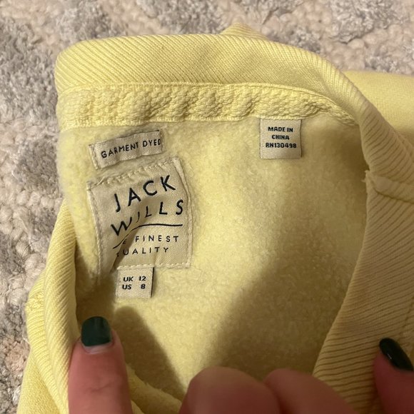 Jack Wills Yellow Crewneck Sweatshirt - Picture 2 of 3